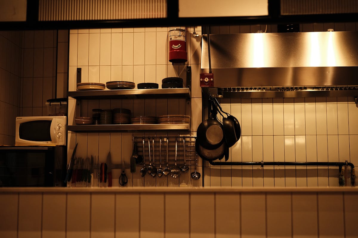 Commercial kitchen pest control prep photo for a German cockroach guide